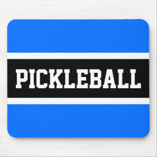 スポーティブロックPICKLEBALLスカイブルーブラックストライプ マウスパッド