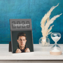 スポーティモダンなはっきりしたタイポグラフィ卒業写真 フォトプラーク