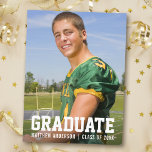 スポーティモダン卒業発表はがき 案内ポストカード<br><div class="desc">モダンSporty Graduate Photo Graduation Announcementはがき</div>