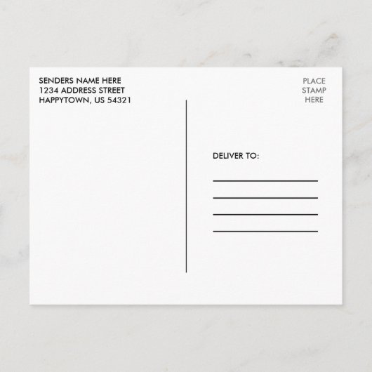 スポーティモダン卒業発表はがき 案内ポストカード (裏面)