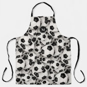 スポーティモノグラムのなサッカーボールのパターン エプロン (正面)