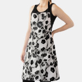 スポーティモノグラムのなサッカーボールのパターン エプロン (インサイチュ)