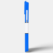 スポーティワイドブライトブルーホワイトストライプ文字 Case-Mate iPhoneケース (裏面 / 左)