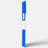 スポーティワイドブライトブルーホワイトストライプ文字 Case-Mate iPhoneケース (裏面 / 右)