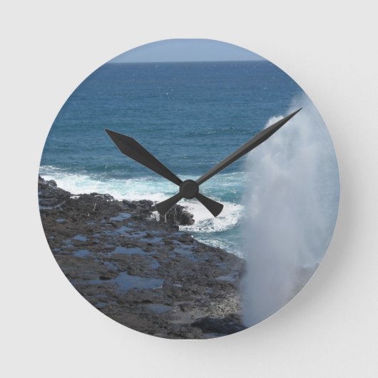 スポーティングホーンカウアイハワイ ラウンド壁時計 (正面)