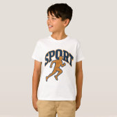 スポーティーなスタイルのグラフィックTシャツ Tシャツ (正面フル)