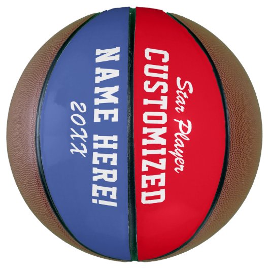 スポーティ名前をカスタムするバスケットボール バスケットボール (縦)