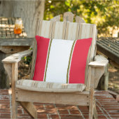 スポーティ明るい赤い白オリーブ緑ピンスリプ アウトドアクッション (椅子)