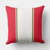 スポーティ明るい赤い白オリーブ緑ピンスリプ アウトドアクッション (裏面)