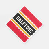 スポーティ明るい赤い黄色の黒いハーフタイムストライプ スタンダードランチョンナプキン (角)