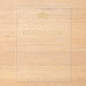 スポーティ金ゴールド卒業パーティー招待状 アクリル招待状 (正面)