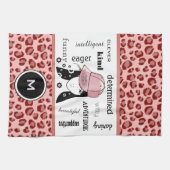 スポーティ&ガーリーレオパカッコいいードスポーツ/ジムタオル キッチンタオル (横)