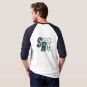 スポーティ&リッチ |メンズ3/4スリーブラグラン Tシャツ (裏面フル)