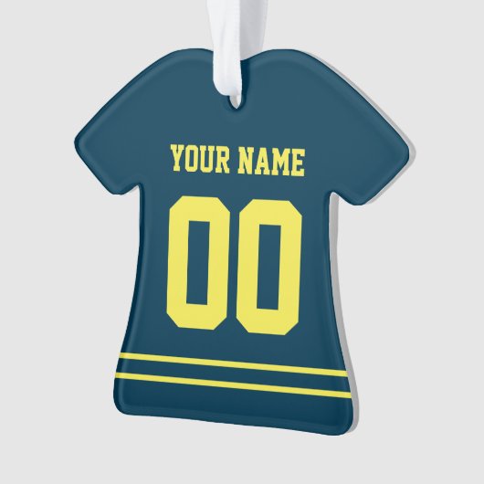 スポーパーソナライズされたツジャージースタイルオーナメント オーナメント (正面)