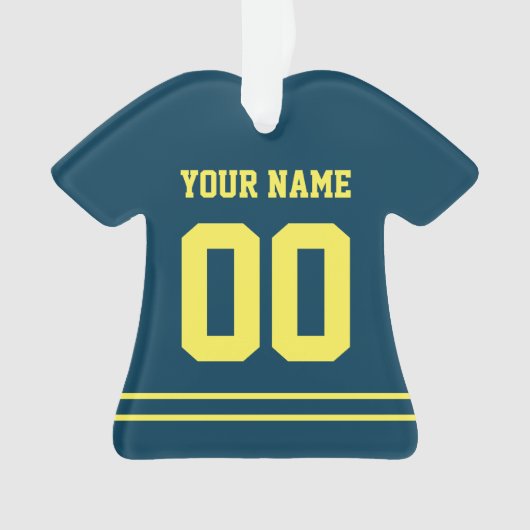 スポーパーソナライズされたツジャージースタイルオーナメント オーナメント (正面)