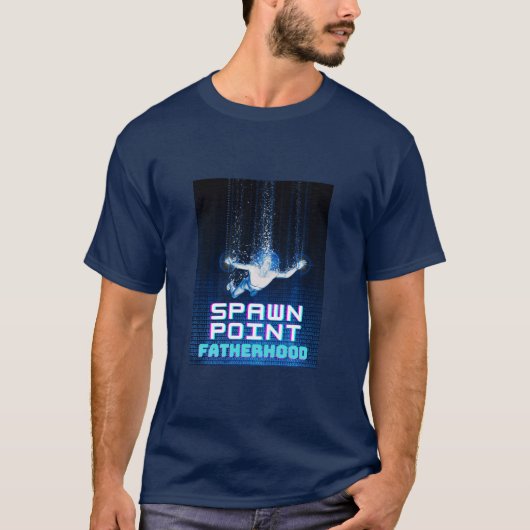 スポーン・ポイント 父性 ゲーマー パパ 父の日 Tシャツ (正面)