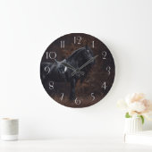 スポ素晴らしートドレエレガントセージフリシアンスタリオン ラージ壁時計 (ホーム)