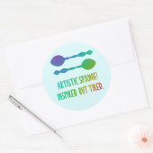 スポ芸術的ーニー!インスパイア疲れた。シール ラウンドシール (封筒)