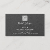 スポ走ートコーチアスリートロゴインストラクターQRグレー 名刺 (裏面)