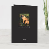 スマイおもしろいリング・イングリッシュ・マスチフ・ドッグ・カード カード (裏面)