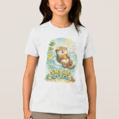 スマイリングカワウソ トライブレンドTシャツ (正面)