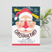 スマイリングサンタクリスマスパーティの招待状 招待状 (スタンド正面)