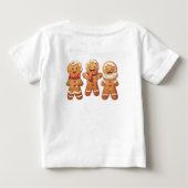 スマイリングジンジャーブレッドフレンズ ベビーTシャツ (裏面)