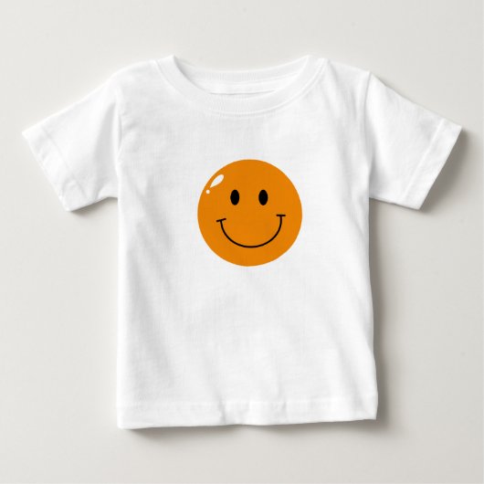 スマイリングフェイスエモジ ベビーTシャツ (正面)