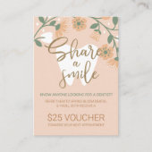 スマイリング フローラル ご紹介いただいた歯科医院にスマイルを届けましょう 名刺 (正面)