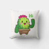スマイリーサボテンピロー – Hello Plant Design クッション (正面)
