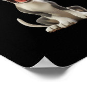 スマイリードッグ（黒い背景）シール ポスター (角)