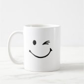 スマイリーフェイスウィンクマグ、ハッピーコーヒーマグ コーヒーマグカップ (左)