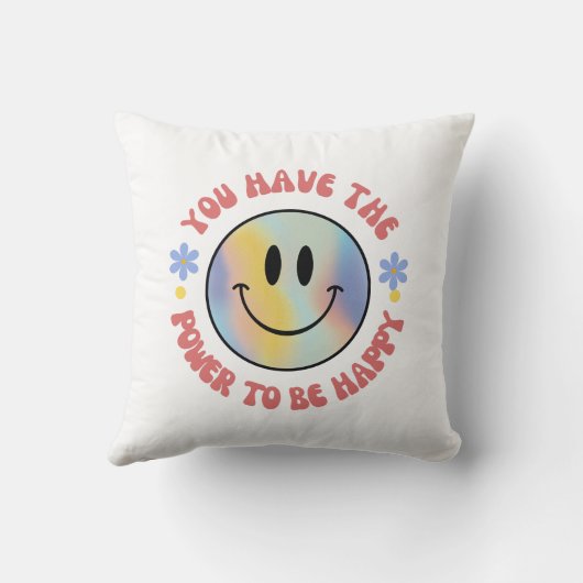 スマイリーフェイスハピー枕 クッション (裏面)