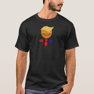 スマイリーフェイスレッドタイトランプ: 45/47 Tシャツ