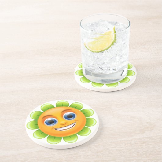 スマイリーフェイス花 コースター (側面)