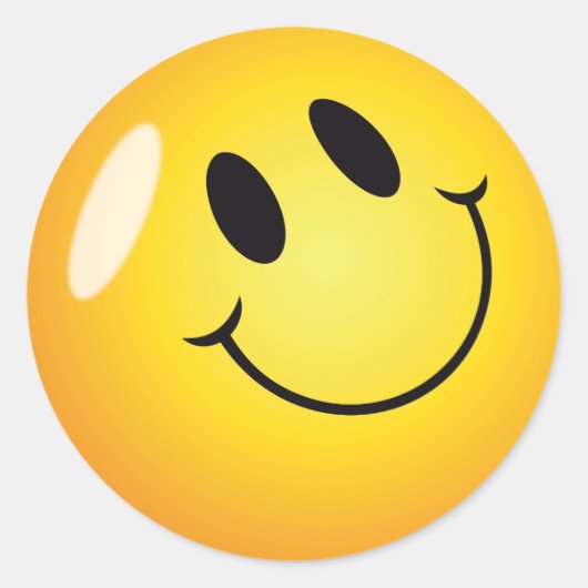 スマイリーフェイス ラウンドシール (正面)