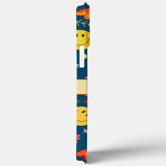 スマイリーブルーかわいいおもしろいキッズインスピレーションiPhoneケース Case-Mate iPhoneケース (裏面 / 右)