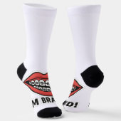 スマイリーブレースおもしろいステッカー – カラフルリップ ソックス (傾斜あり)