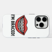 スマイリーブレースおもしろいステッカー – カラフルリップ Case-Mate iPhoneケース (裏面 (横))