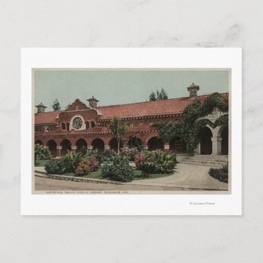 スマイリー公共図書館への入館 ポストカード (正面)
