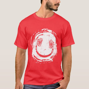 スマイリー音楽ヘッドホン女子 Tシャツ