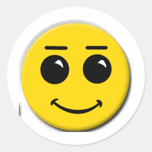 スマイリー顔大の ラウンドシール (正面)