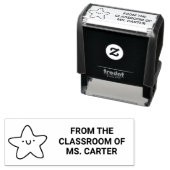 スマイリー 星 フロム ザ クラスルーム オブ カスタム ネーム セルフインキングスタンプ (インサイチュ)