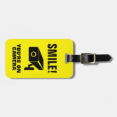 スマイルあなたはのカおもしろいメラ旅行荷札 ラゲッジタグ (正面横)