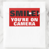 スマイルあなたはカメラのシール 長方形シール (バッグ)