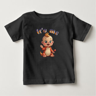 スマイルかわいいベビーの喜びと幸せ。 ベビーTシャツ