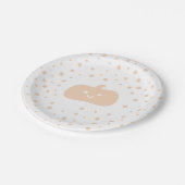 スマイルかわいい漫画オレンジカボチャ紙吹雪 ペーパープレート (アングル)