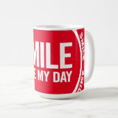 スマイルが自分の日を作る コーヒーマグカップ (正面右)
