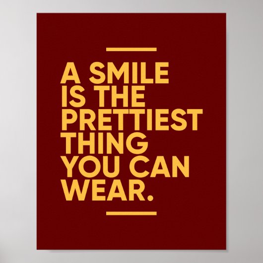 スマイルが要かわいらしる |感動的 | ポスター (正面)