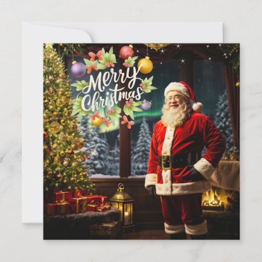 スマイルきらめくクリスマスカード ノートカード (正面)